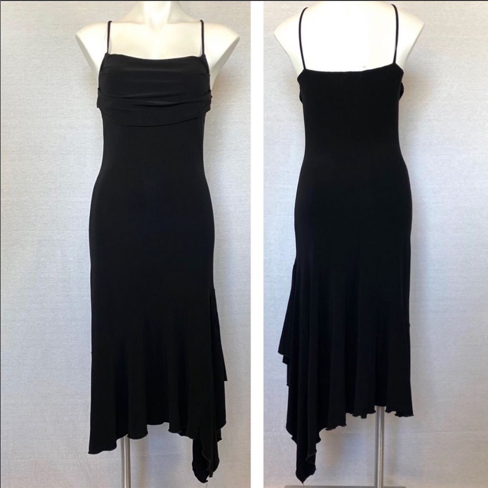 NWT Spaghetti Strap Midi Dress W/ Asymmetrical Hem